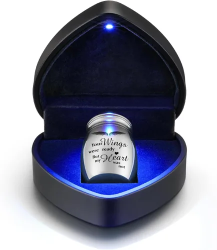 Vista 11 de Dletay Urnas pequeñas para cenizas humanas, recuerdo de 1.6 pulgadas, de acero inoxidable, mini urna conmemorativa de mariposa para mujeres y hombres