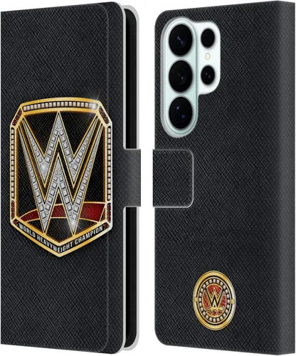 Vista 128 de Head Case Designs Officially Licensed WWE Cruiserweight Champion Title Belts Leather Wallet Case Compatible with Samsung Galaxy A07 4G Campeón