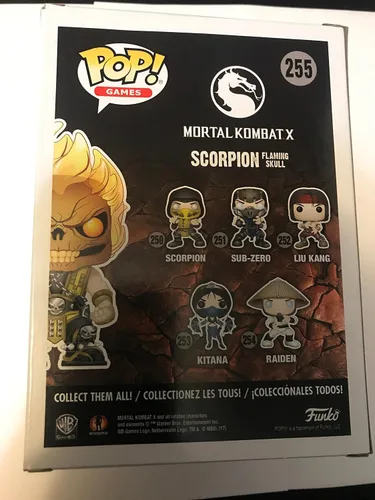 Vista 2 de Funko Pop! Games Mortal Kombat X Scorpion #255 (Calavera Flameante)