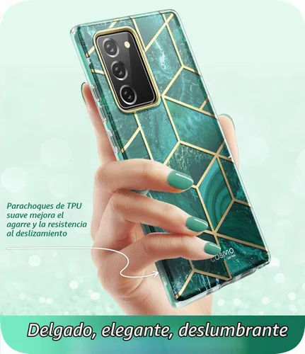 Vista 3 de i-Blason Cosmo Series - Funda diseñada para Galaxy Note 20 5G de 6.7 pulgadas (versión 2020), diseño de mármol sin protector de pantalla integrado