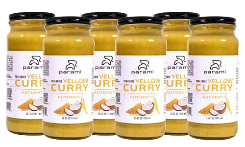 Vista 28 de Parami Salsa de curry tailandés tamaño 16 onzas (sin gluten, sin lácteos, sin nueces) (paquete de 1, verde)