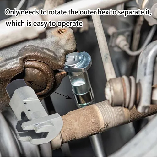 Vista 6 de Herramienta esparcidora de puntal de suspensión, esparcidor mecánico del coche Amortiguador de choque Ram Strut Remover Hexágono externo 17MM