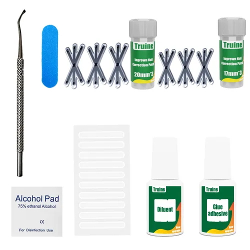 Vista 6 de Corrector de uñas encarnadas de titanio mejorado, tratamiento de uñas encarnadas, adecuado para uñas curvas, kit de eliminación de uñas encarnadas