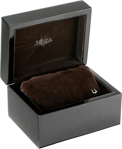 Vista 4 de Bulova Reloj marrón automático suizo 63C107 Gemini con pantalla analógica para hombre, plateado, Tono plateado
