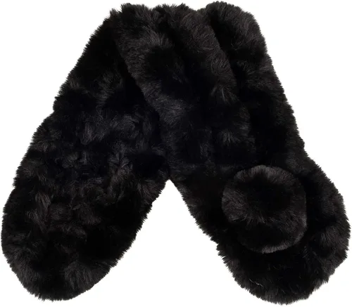Vista 3 de Bufanda con cuello de piel sintética para mujer, bufandas de piel sintética, para primavera, otoño e invierno