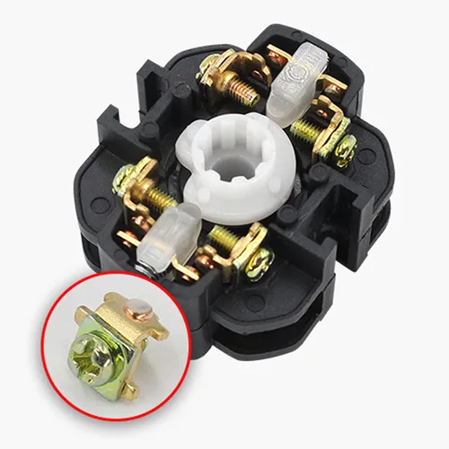 Vista 4 de Interruptor selector de cambio universal, interruptor de transferencia de potencia, 3 posiciones 4 terminales, LW8-10 D101/1 220V 10A Motor