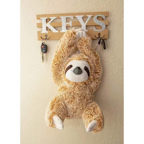 Vista 6 de Animal de peluche realista de perezoso – Piel tierna, abrazable y sedosa, lindo perezoso marrón de tres dedos para regalo de cumpleaños de novia