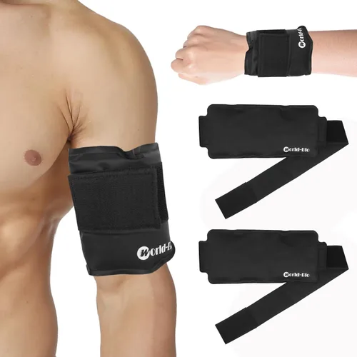 Vista 11 de Paquetes de hielo flexibles y suaves para lesiones – Paquete frío reutilizable para congelador, terapia de compresa fría y caliente, almohadilla
