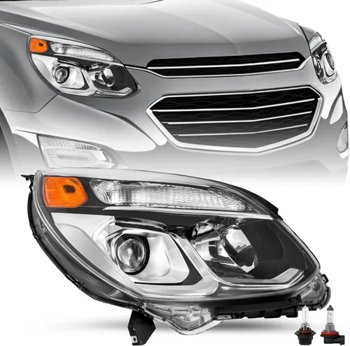 Vista 9 de JSBOYAT Par de faros delanteros halógenos Chevy Equinox 2016 2017, par de proyectores, estilo OE, conjunto de faros delanteros de fábrica