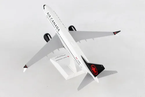 Vista 5 de Sky Marks Air Canada 737 Max8 1/130 - Avión coleccionable de plástico moldeado por inyección para niños a partir de 14 años