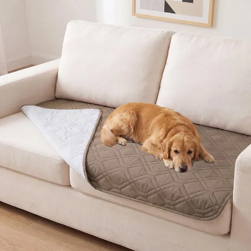 Vista 18 de Manta impermeable para perro, funda de cama para mascotas, para muebles, cama, sofá, sofá biplaza con respaldo antideslizante