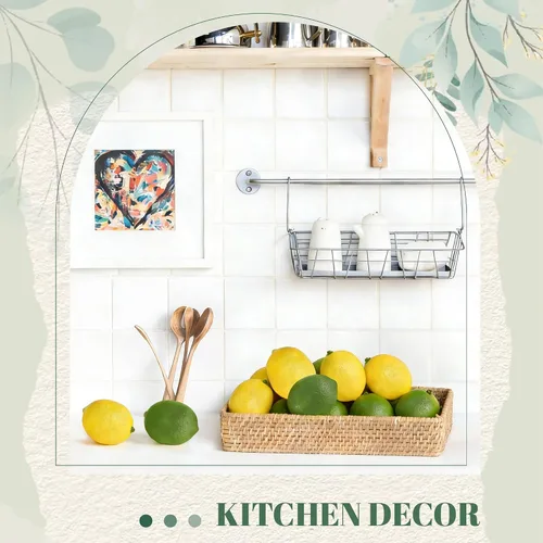 Vista 8 de Toopify 20 limones falsos, limones artificiales amarillos y verdes, acabado mate, decoración de frutas para cocina, frutero, mesa y fotografía