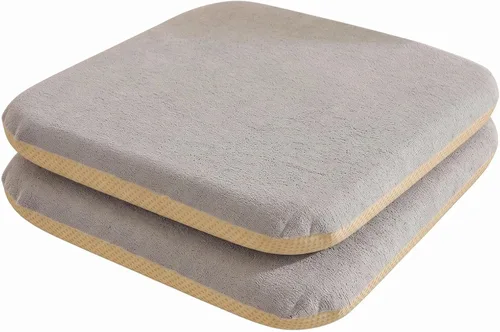Vista 20 de Cojines cuadrados antideslizantes para silla, almohadillas de espuma Azul
