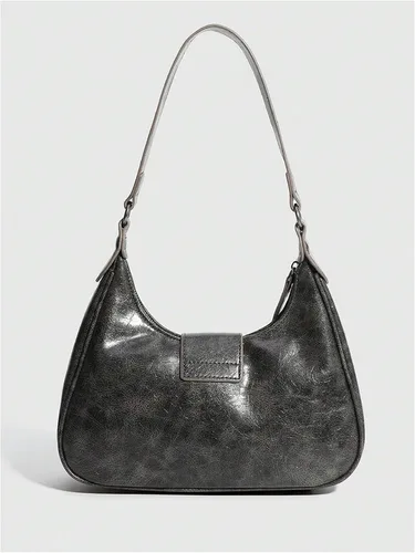 Vista 2 de Verdusa Bolsos de hombro de cuero PU Hobo para mujer, con cremallera, estilo vintage