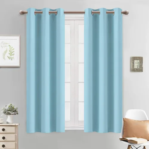 Vista 16 de Yakamok Cortinas opacas para dormitorio, aislamiento térmico, cortinas de oscurecimiento de habitación para sala de estar, juego de 2 paneles
