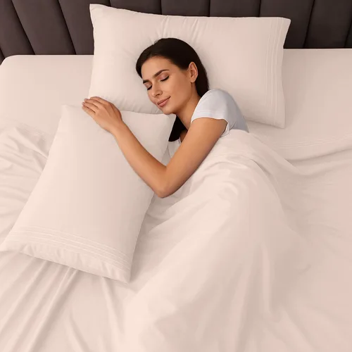 Vista 6 de LUX Décor - Juego de sábanas Twin de microfibra ultrasuave de 3 piezas con sábana encimera, sábana bajera de 16 pulgadas de profundidad y funda