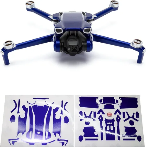 Vista 18 de WRAPGRADE Pegatinas de piel compatibles con DJI Mini 3 Unidad principal (verde militar)