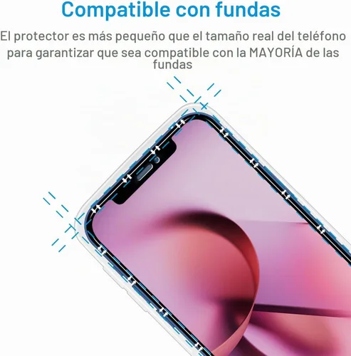 Vista 5 de (2 unidades) Protector de pantalla de privacidad para iPhone 12 Mini de 5.4 pulgadas, vidrio templado antiespía, antiarañazos, sin burbujas