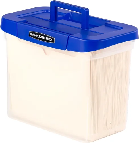 Vista 11 de Caja de archivo Bankers Box de plástico resistente de 20" para cartas Protect letter files in a tough plastic box with hanging rails that keeps