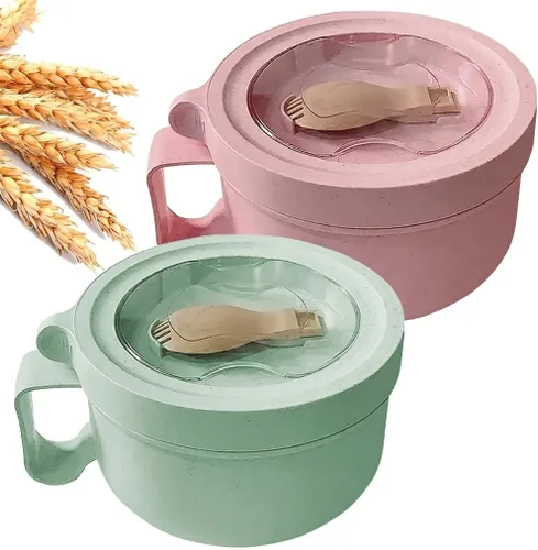 Vista 12 de Tazas para sopa de microondas con tapas, tazón de ramen para microondas de 28.7oz con tapa, diseño mejorado de agarre fácil para llevar contigo