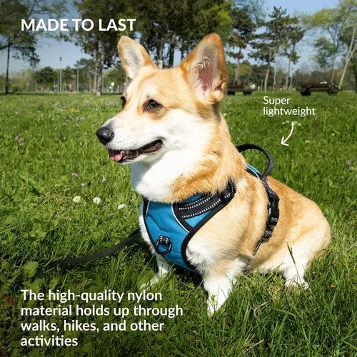 Vista 5 de CollarDirect Arnés reflectante sin tirones para perro, con asa y clip frontal, chaleco acolchado suave ajustable para perros pequeños a grandes