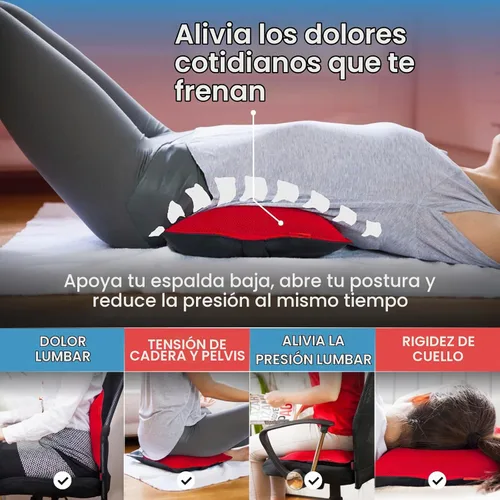 Vista 11 de Vitalizador de espalda – Soporte lumbar de coche para asiento de conducción – Almohada de coche para asiento de conducción – Soporte lumbar