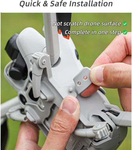 Vista 7 de Tren de aterrizaje extendido para DJI Mini 4 Pro, pata de araña de aterrizaje plegable compatible con accesorios Mavic Mini 4 Pro, gris
