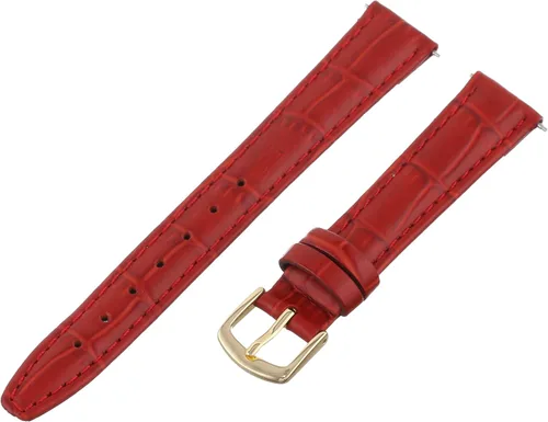 Vista 12 de Hadley-Roma Women's Alligator Grain Leather WatchStrap Negro