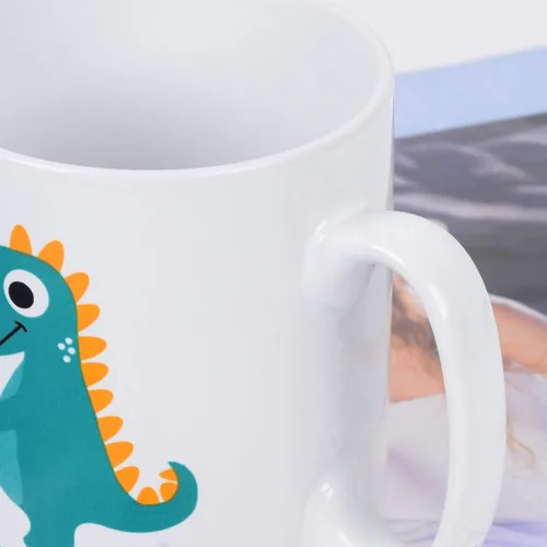 Vista 7 de BLEUM CADE Taza de café con texto en inglés «Don't be a Cuntasauro», taza de té con palabras divertidas, regalo novedoso, taza de cerámica blanca
