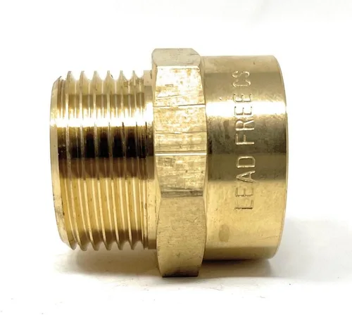 Vista 8 de Adaptador de latón sin plomo Cascada, rosca G británica BSPP macho a NPT hembra (1" x 1" (1 pieza))