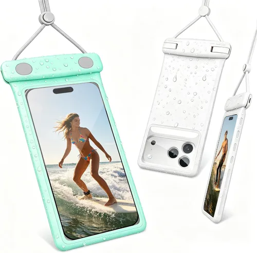 Vista 21 de wellhouse Funda impermeable para teléfono, estuche impermeable para iPhone 16 15 14 13 12 Pro Max XS Samsung, bolsa seca para celular IPX8 3D