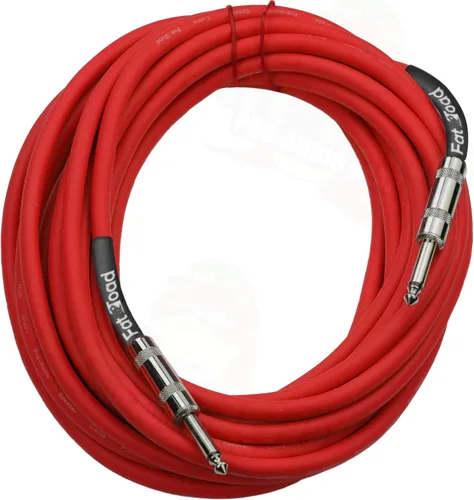 Vista 3 de Fat Toad Cables de altavoz de 25 pies de 1/4 pulgadas (serie Rojo-Flexpro), paquete de 2 cables de audio para DJ con conectores macho Jack, cable