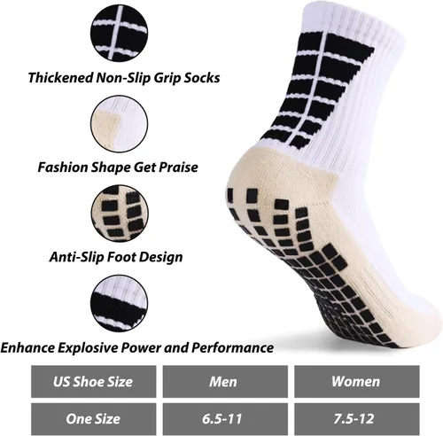 Vista 4 de Calcetines de agarre para hombre, calcetines de entrenamiento de fútbol atlético, calcetines de agarre para hombre para hockey y fútbol