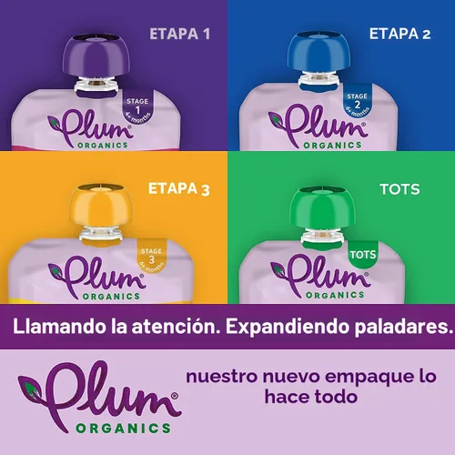 Vista 9 de Plum Organics Mighty 4 Mezcla de nutrición esencial en bolsa, 4 onzas (Paquete de 12)