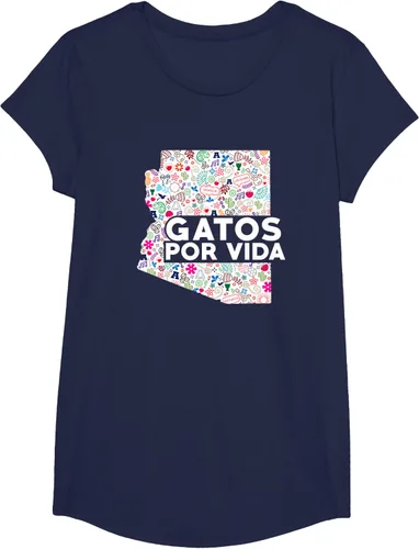 Vista 4 de Camiseta de la Universidad de Arizona Wildcats Gatos Por Vida, Azul