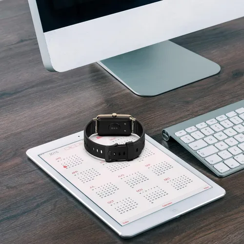 Vista 3 de Senter Bandas de silicona suave de 0.630 in para Huawei Watch Fit Mini Smart Watch