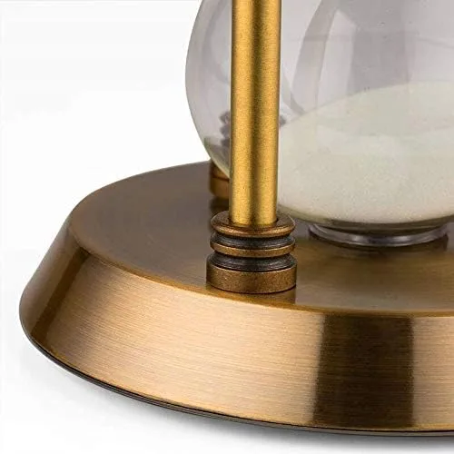 Vista 4 de SuLiao - Reloj de arena de latón metálico con temporizador de 5, 15, 30 y 60 minutos para decoración de oficina