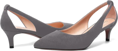 Vista 6 de AMBELIGHT Zapatos de tacón bajo para mujer, sin cordones, con puntera puntiaguda, de 2.0 in