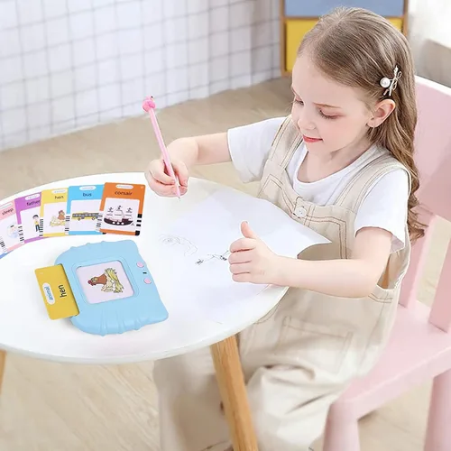 Vista 4 de Tarjetas flash de 510 palabras visuales parlantes para niños pequeños, juguetes de bolsillo para hablar para niños pequeños, tarjetas flash