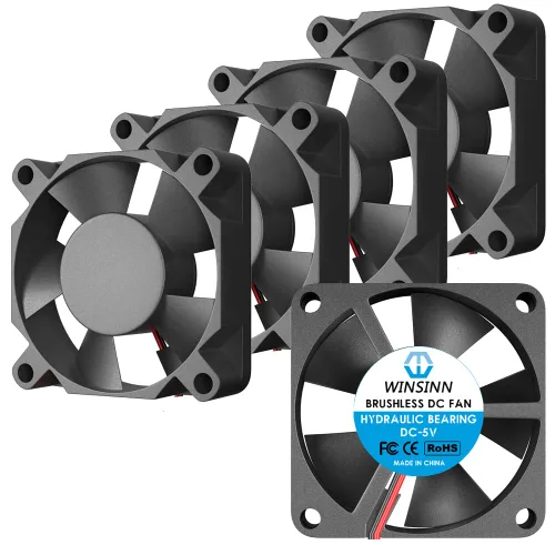Vista 6 de WINSINN Ventilador de 1.378 in, 5 V, rodamiento de bolas dual, sin escobillas, 3510, 1.378 x 0.394 in, alta velocidad (paquete de 5 unidades)