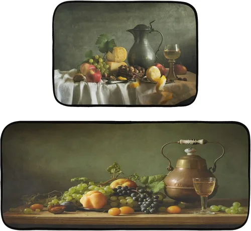 Vista 8 de Sweets Quotes - Juego de 2 tapetes de cocina retro vintage, antideslizantes, para puerta, baño, hogar, oficina, fregadero, lavandería, granja, 28 x