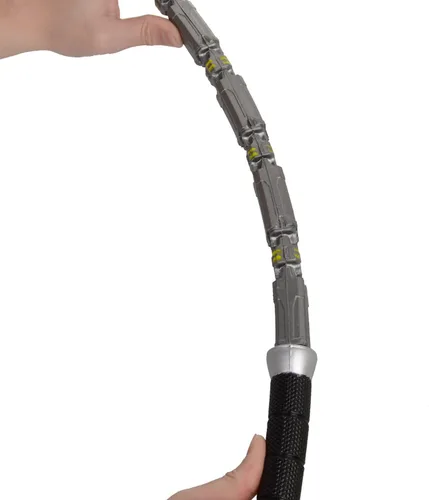 Vista 3 de HugOutdoor 2 piezas de 20 pulgadas de plata réplica de superhéroe Cosplay arma de espuma accesorios de disfraz de Halloween, Plateado blanco