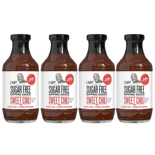 Vista 16 de G Hughes Salsa de chile dulce sin azúcar de 18 onzas (paquete de 3) Salsas de inmersión y adobos que son libres de gluten, bajas en carbohidratos
