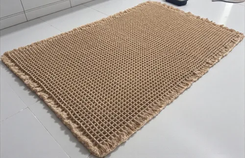 Vista 22 de Tapete de Baño Waffle Mejorado – Ultra Suave, Súper Absorbente y Alfombra Antideslizante con Borlas, Lavable a Máquina, Respaldo de Goma para Baño