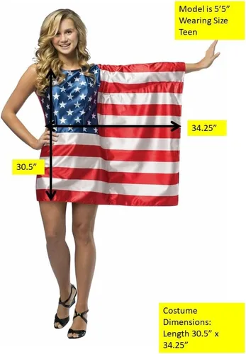 Vista 3 de Rasta Imposta Bandera Vestido Estados Unidos