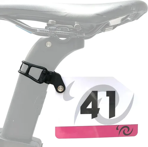 Vista 5 de Thinvik Soporte para matrícula de bicicleta de carrera, soporte de número de ciclismo, liberación rápida con bandas de goma