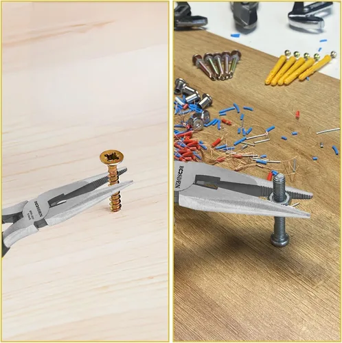 Vista 7 de BOOSDEN Alicates de punta de aguja pequeños de 5 ", alicates de joyería con cortador lateral