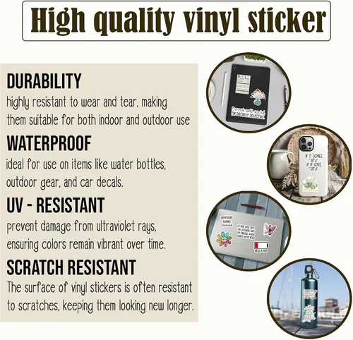 Vista 5 de Calcomanías de vinilo con texto en inglés "I Am Strong Kind Worthy Enough Loved Flower", citas inspiradoras, versículo bíblico, calcomanías