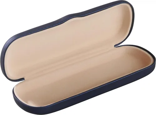 Vista 4 de Estuche rígido para lentes de montura pequeña, lentes de lectura para mujeres y hombres, azul mate metálico