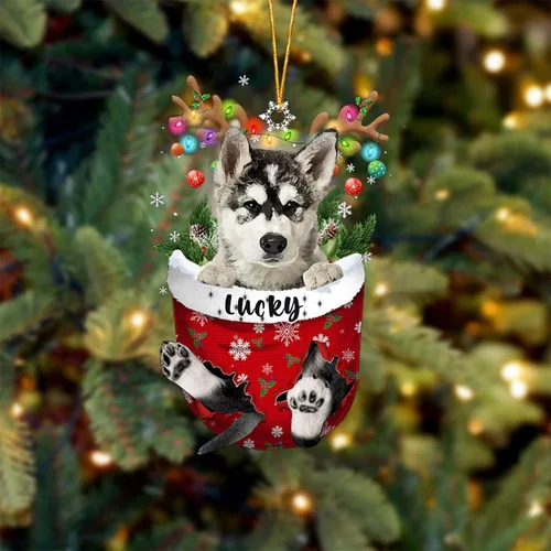 Vista 137 de Adorno de Navidad personalizado para perro Airedale Terrier en bolsillo de nieve, adorno para árbol de Navidad, idea de regalo para amantes